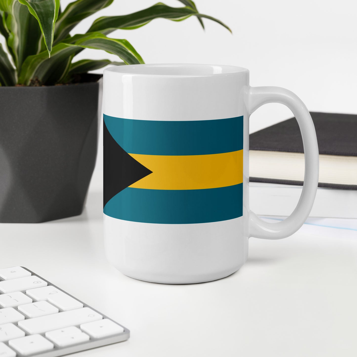 Bahamas Flag Coffee Mug - Sunshine, Sea & Strength