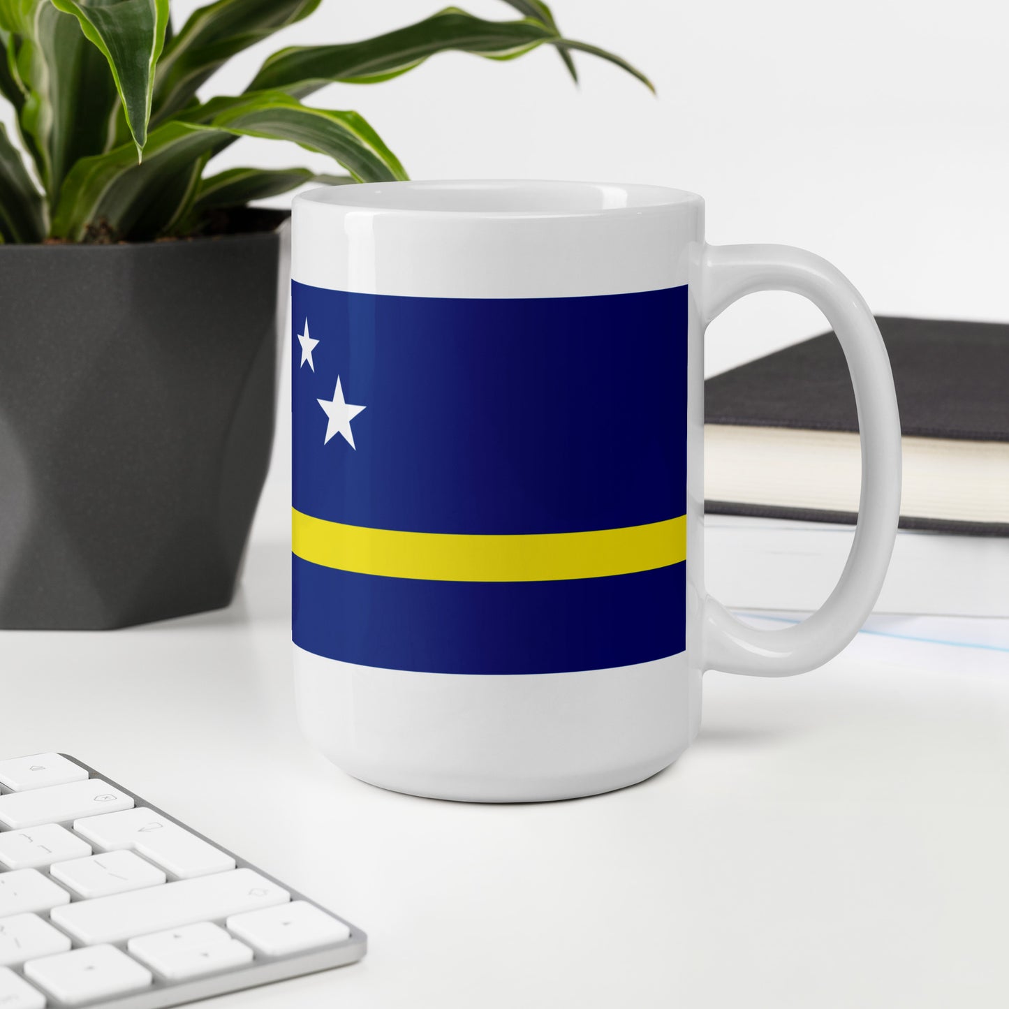 Curaçao Flag Coffee Mug - Calm, Courage & Caribbean Blue