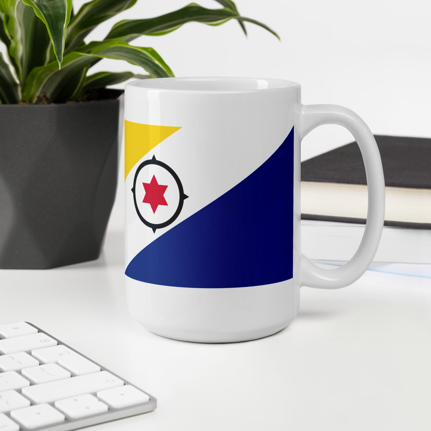 Bonaire Flag Coffee Mug - Wind, Waves & Island Wonder