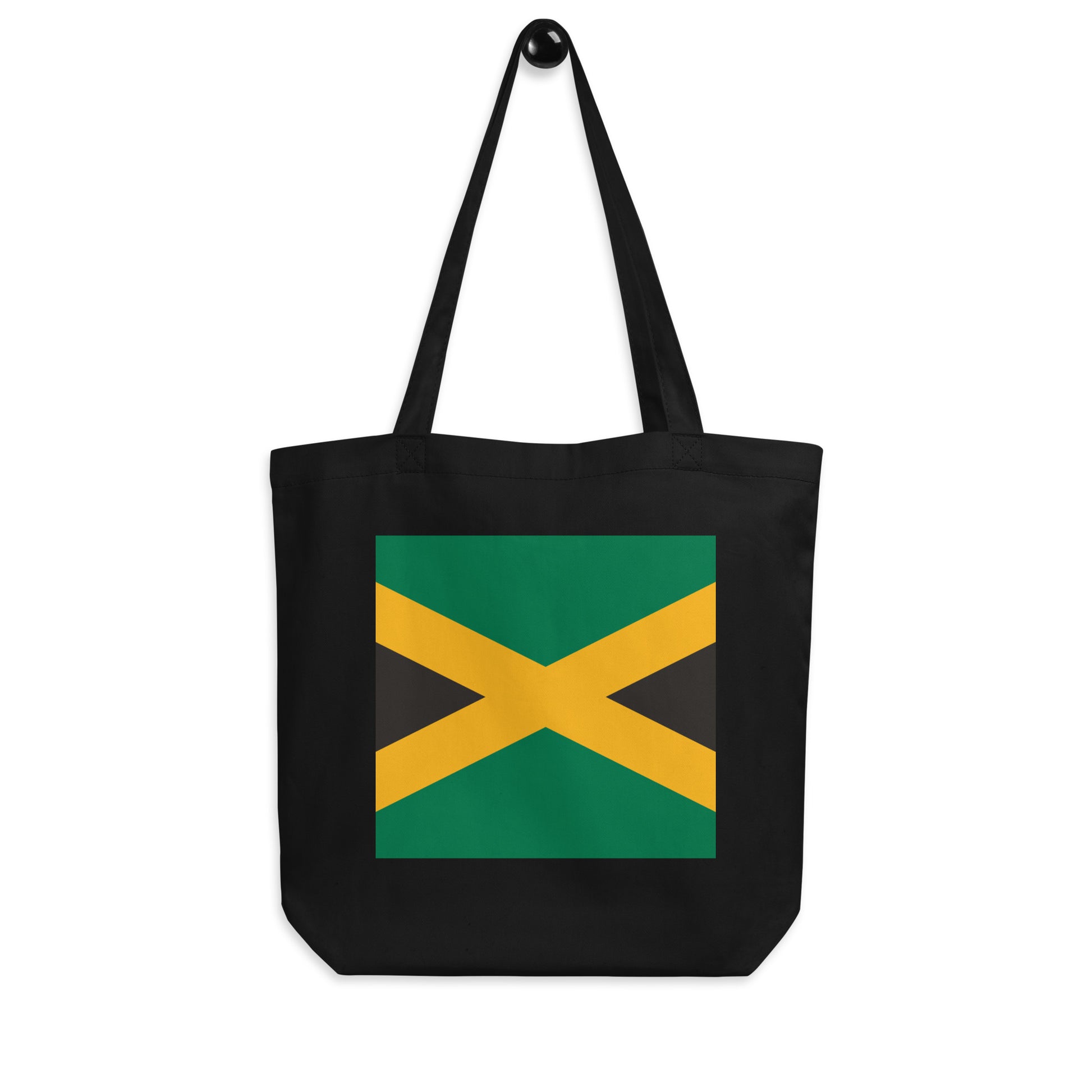 Jamaica Flag Tote Bag Black Side View