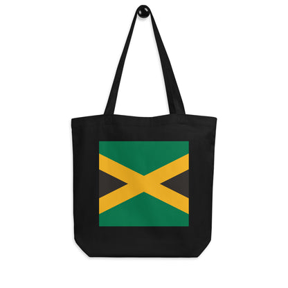 Jamaica Flag Tote Bag Black Side View
