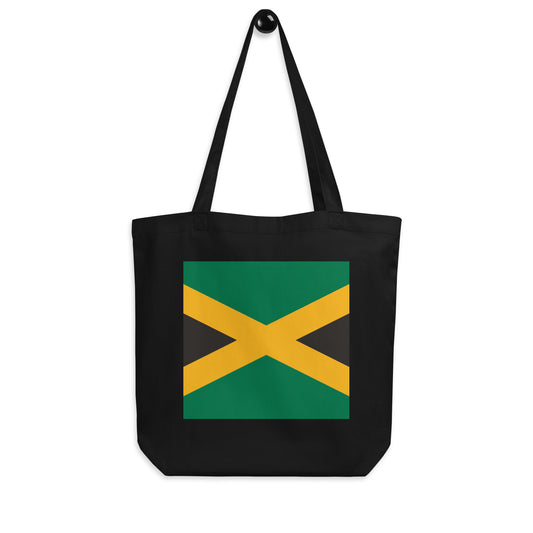 Jamaica Flag Tote Bag Black Side View