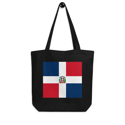 Dominican Republic Flag Tote Bag Black Lifestyle View