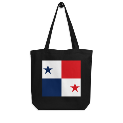 Panama Flag Tote Bag Black Lifestyle View