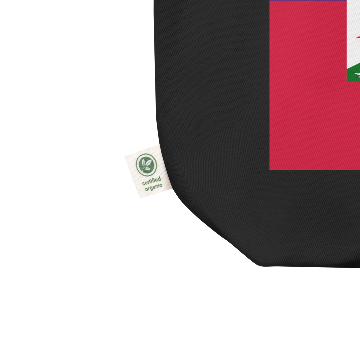 Haiti Flag Tote Bag Black Product Details