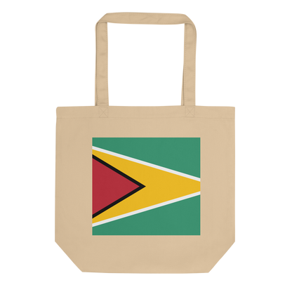 Guyana Flag Tote Bag Oyster Front View
