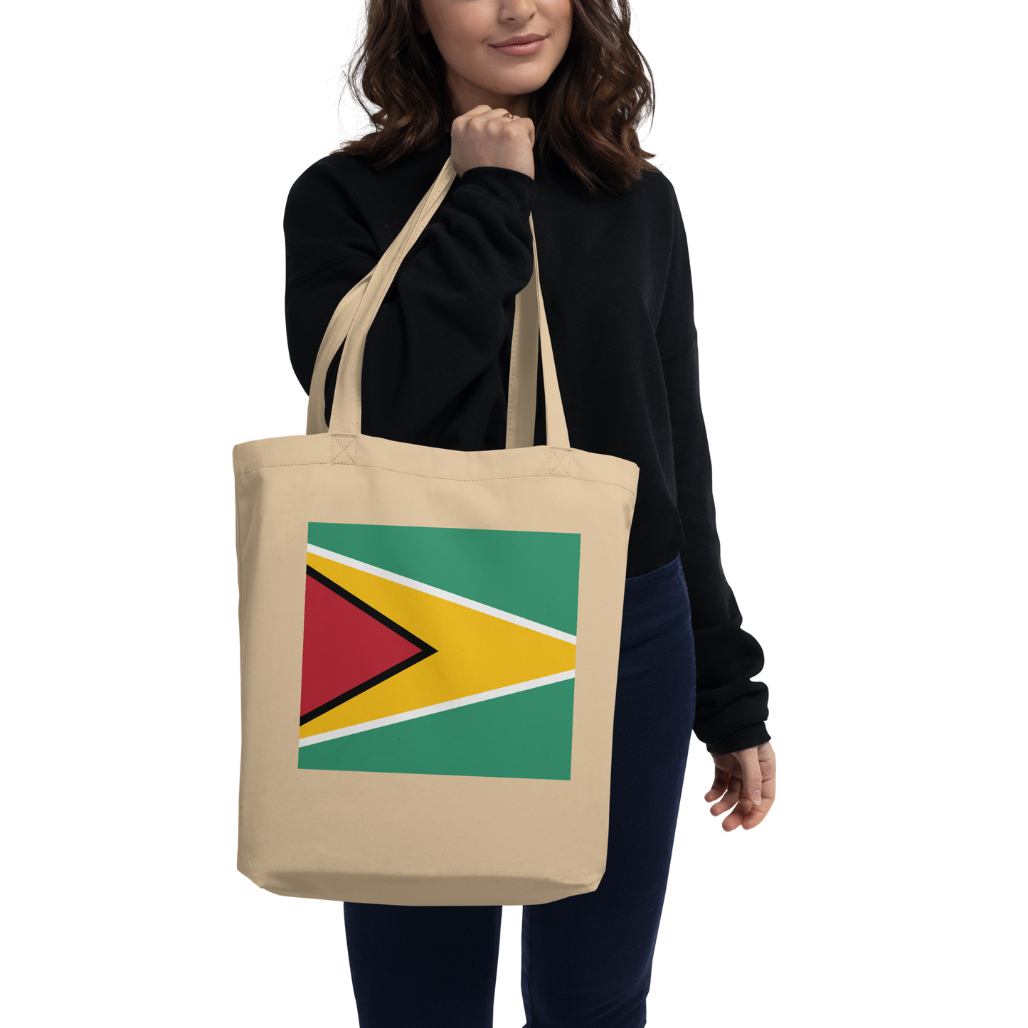Guyana Flag Tote Bag Oyster Lifestyle View
