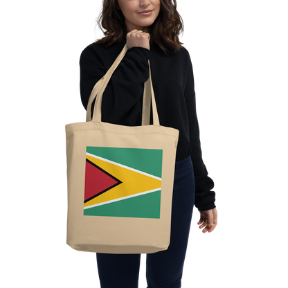 Guyana Flag Tote Bag Oyster Lifestyle View