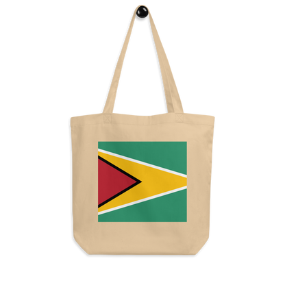 Guyana Flag Tote Bag Oyster Side View