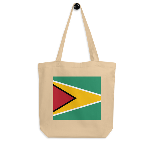 Guyana Flag Tote Bag Oyster Side View