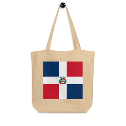 Dominican Republic Flag Tote Bag Oyster Lifestyle View