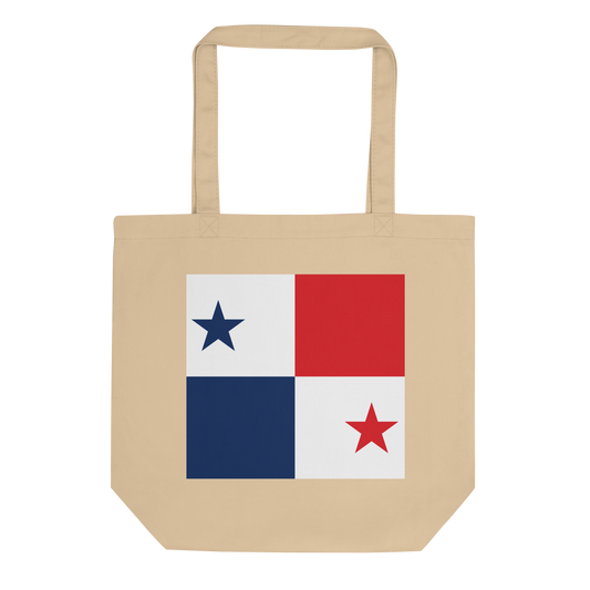 Panama Flag Tote Bag Oyster Front View