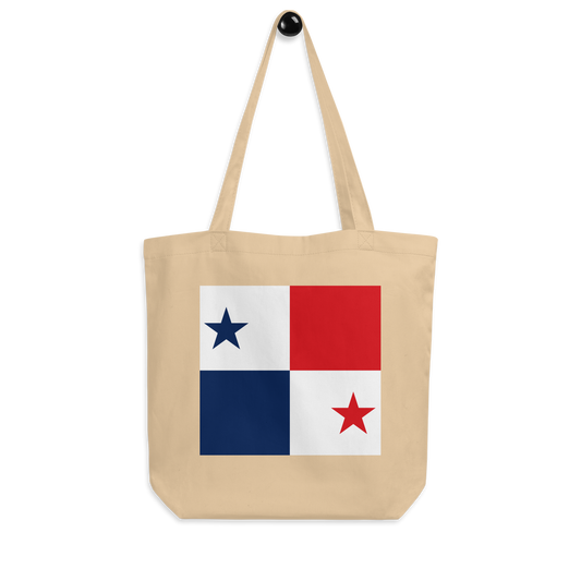 Panama Flag Tote Bag Oyster Side View