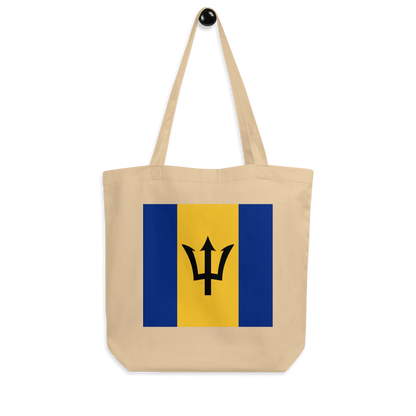 Barbados Flag Tote Bag Oyster Lifestyle View