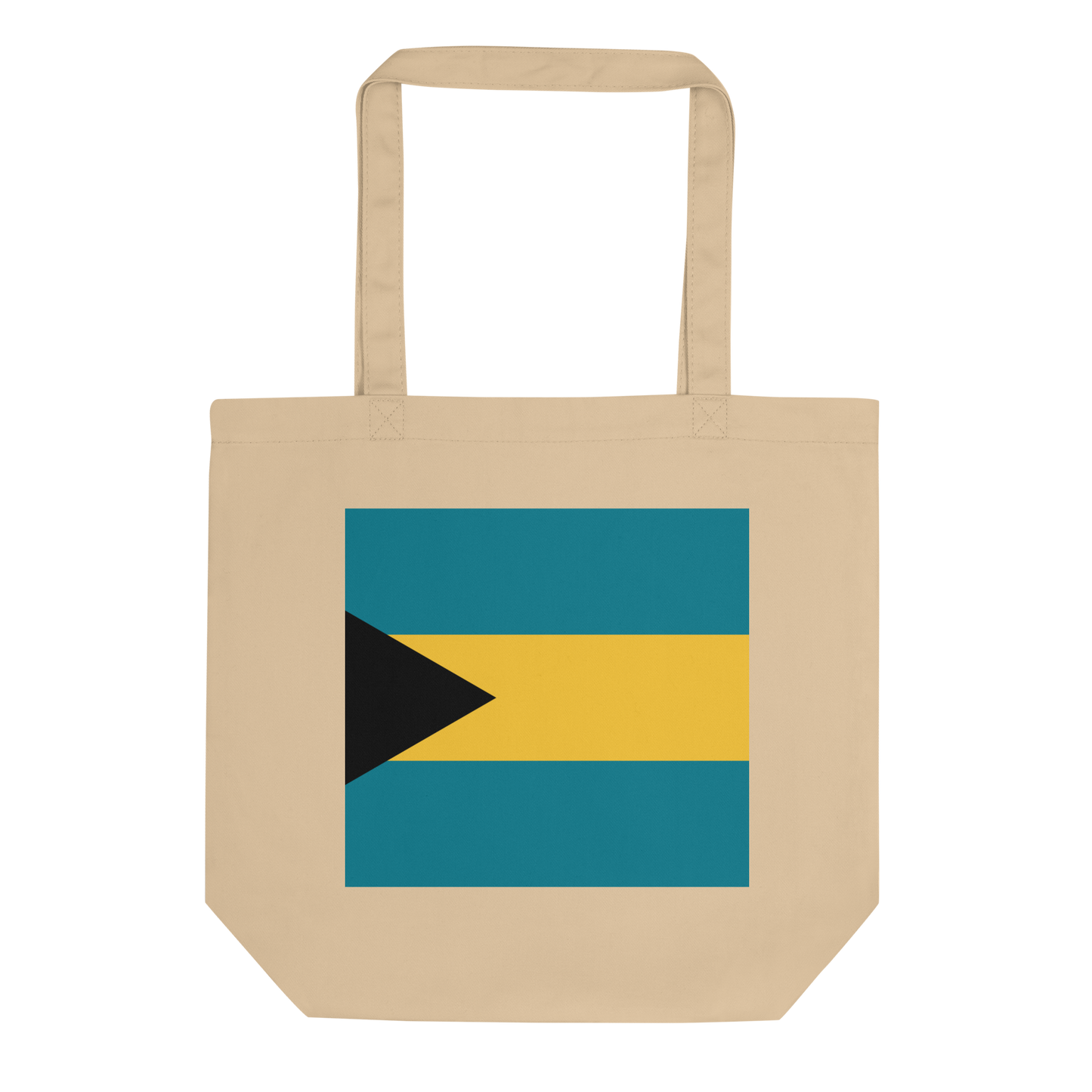 Bahamas Flag Tote Bag Oyster Front View