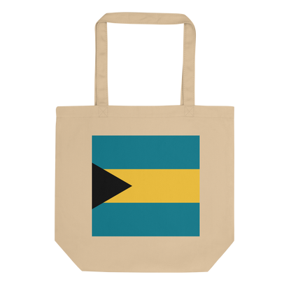 Bahamas Flag Tote Bag Oyster Front View
