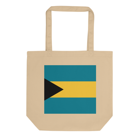 Bahamas Flag Tote Bag Oyster Front View