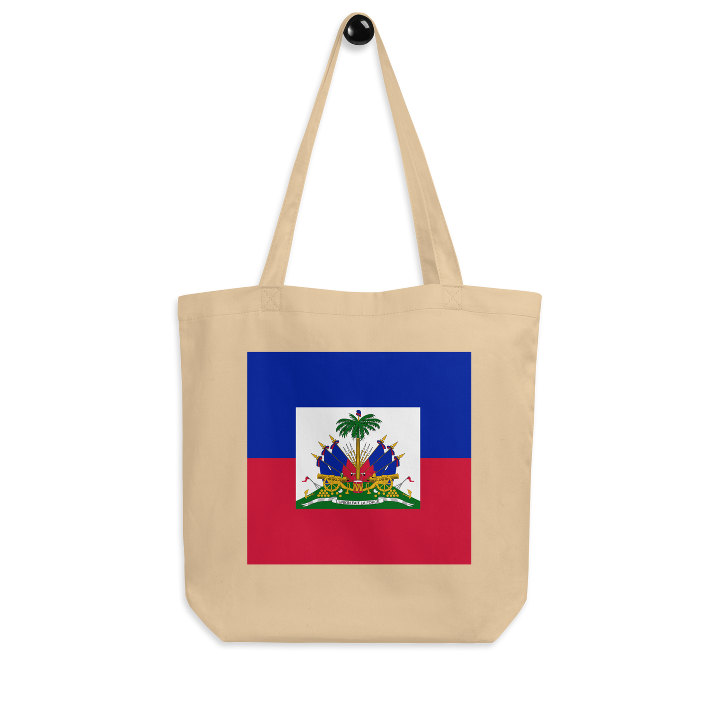 Haiti Flag Tote Bag Oyster Lifestyle View