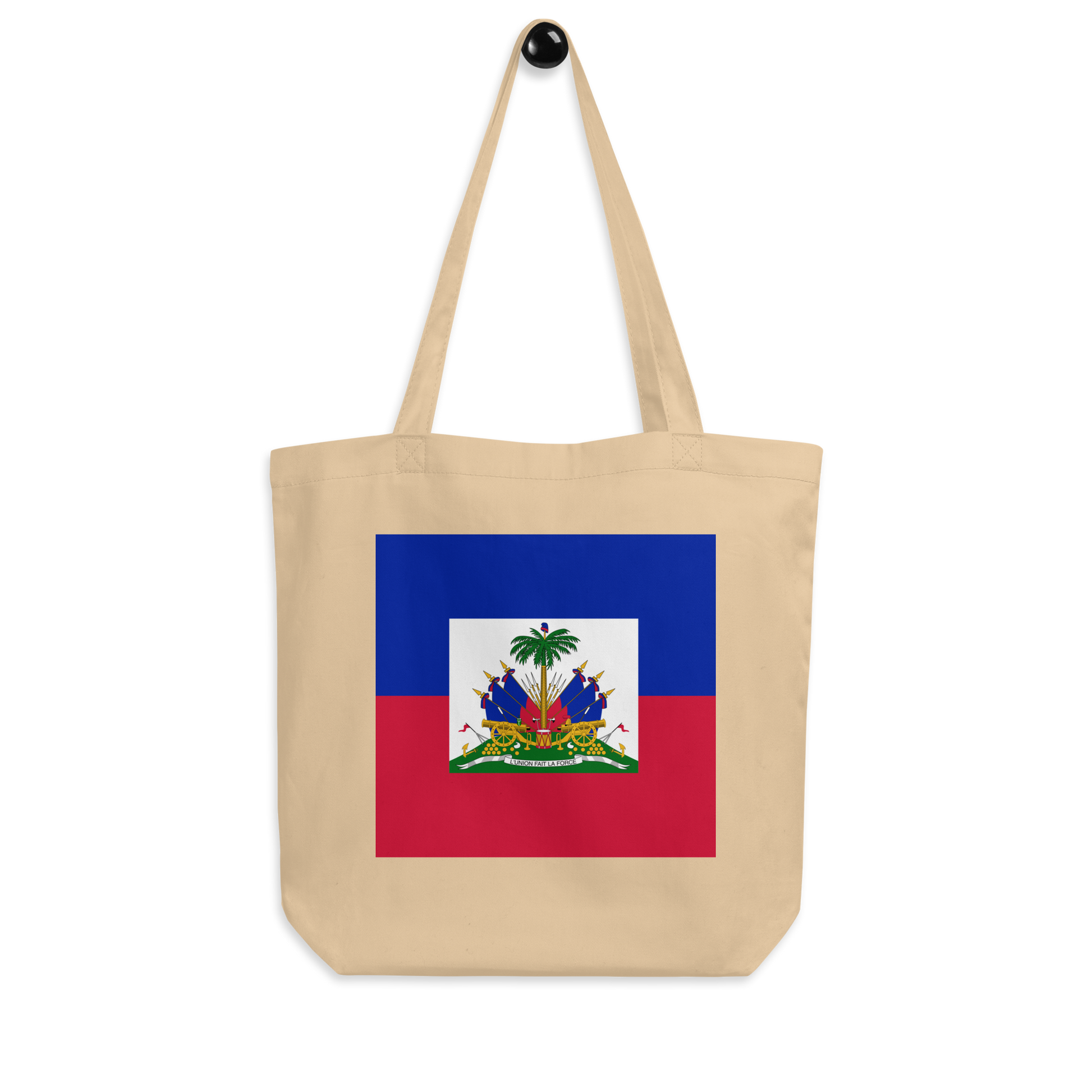 Haiti Flag Tote Bag Oyster Lifestyle View