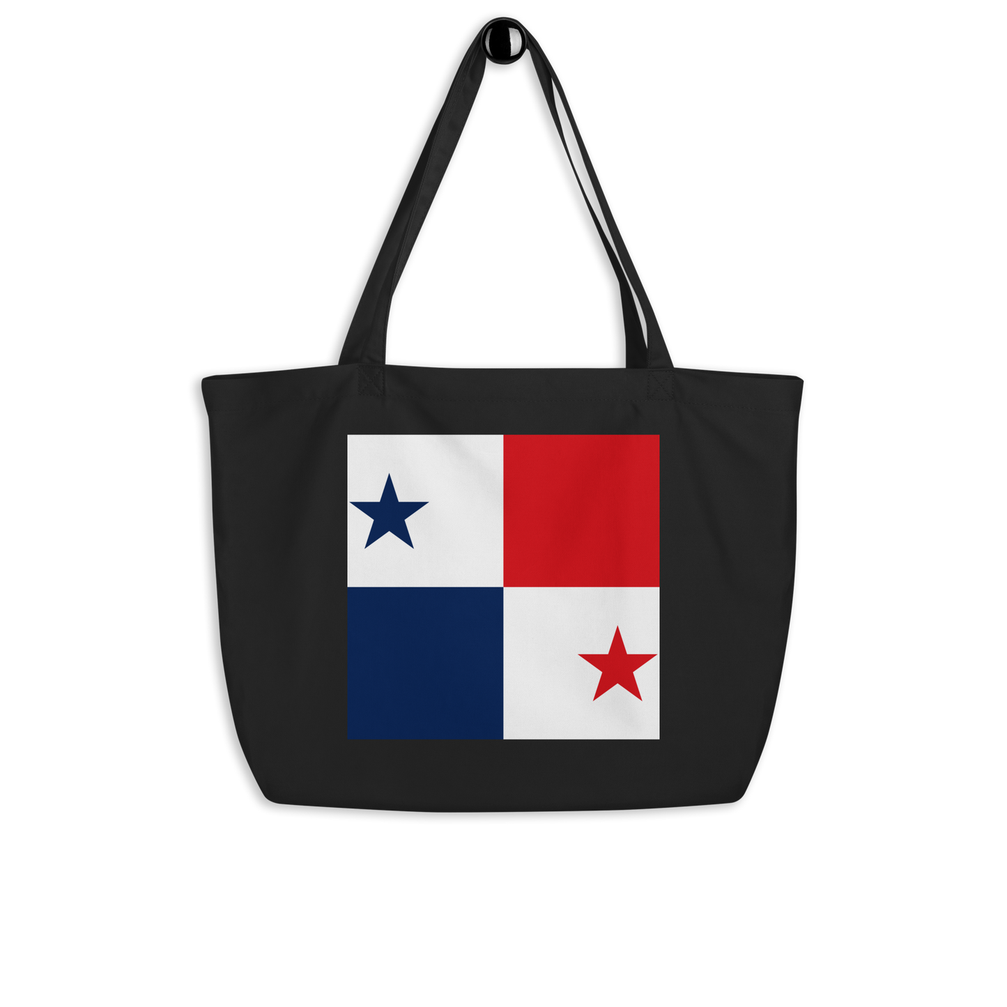Panama Flag Large Tote Bag Black Side View