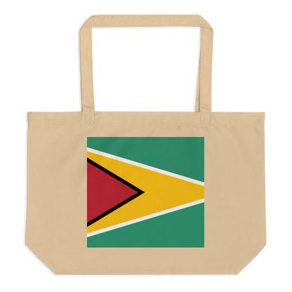 Guyana Flag Large Tote Bag Oyster Front View