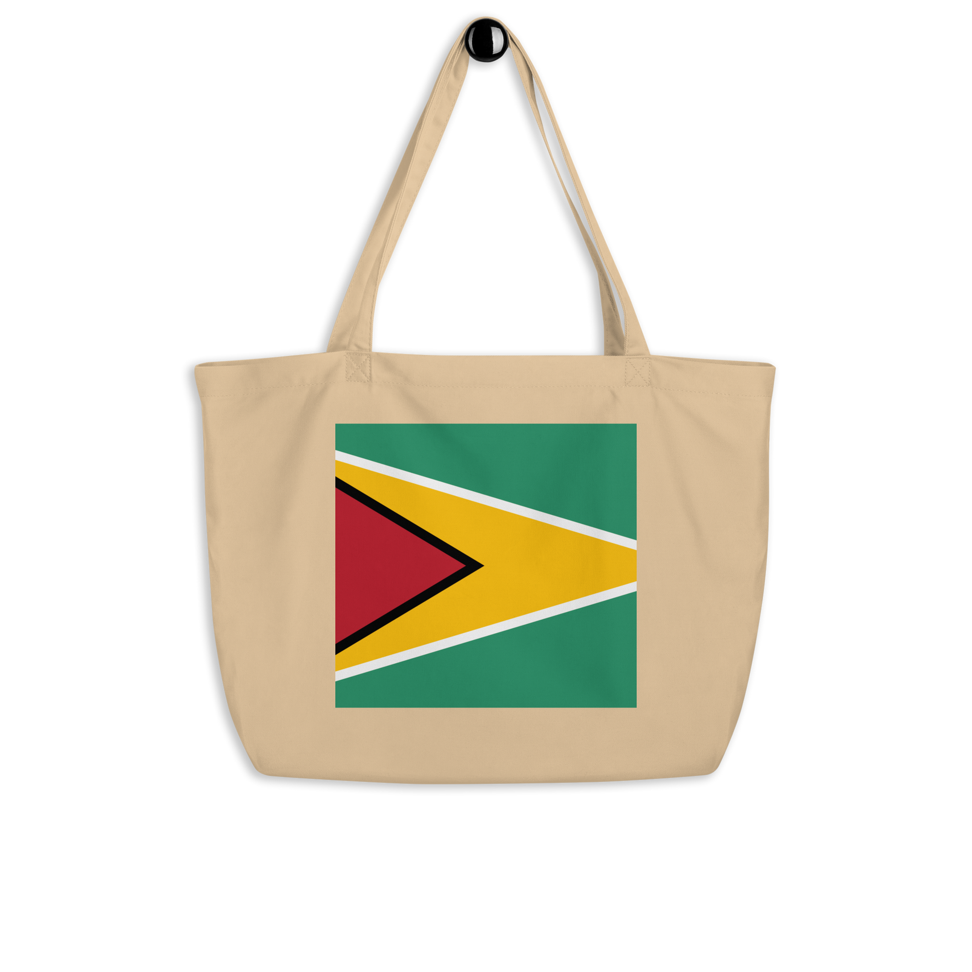Guyana Flag Large Tote Bag Oyster Side View
