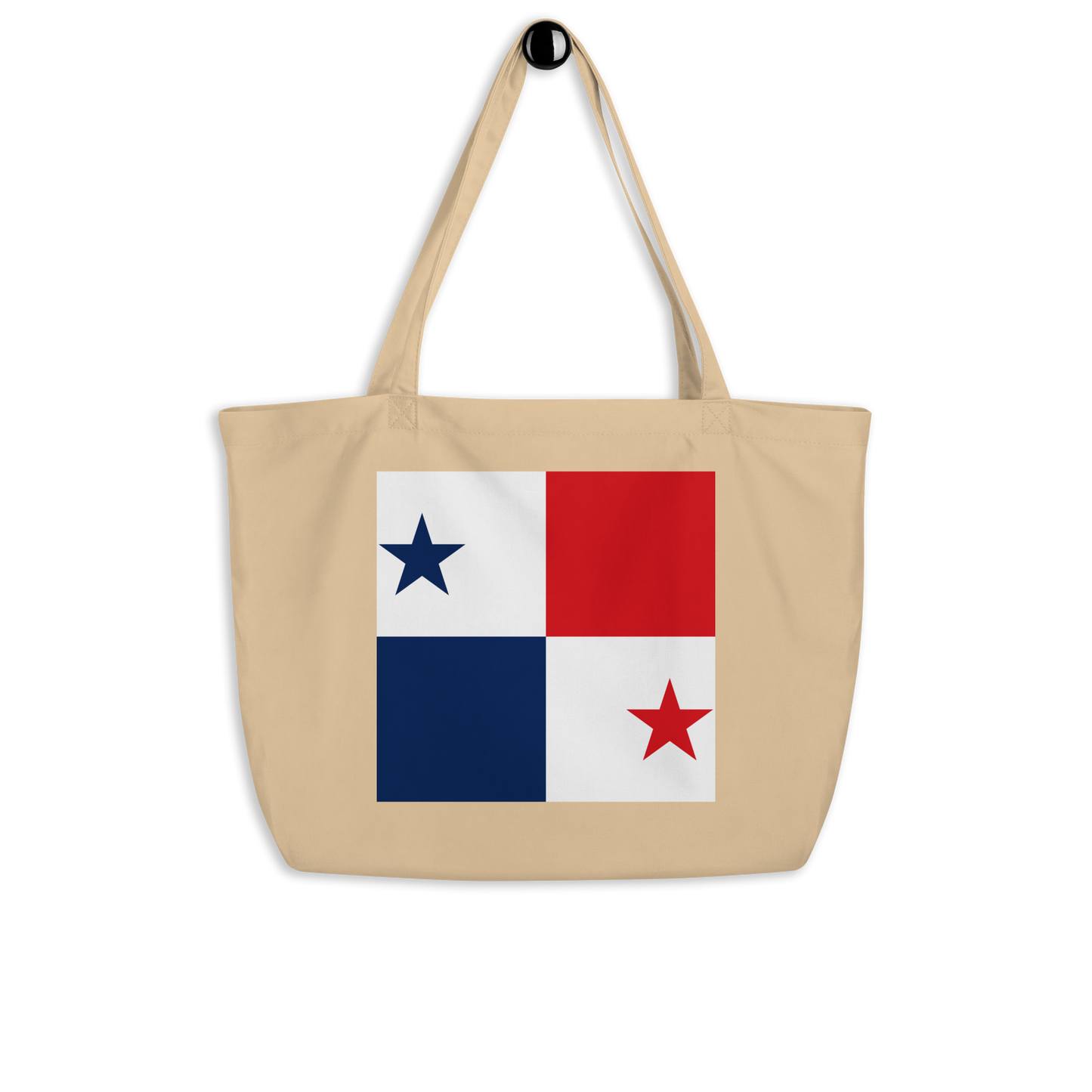 Panama Flag Large Tote Bag Oyster Side View