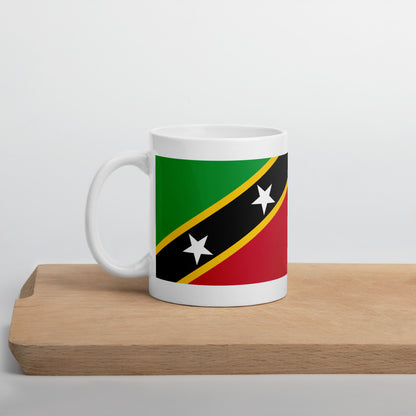 Saint Kitts & Nevis Flag Coffee Mug - Two Islands, One Love