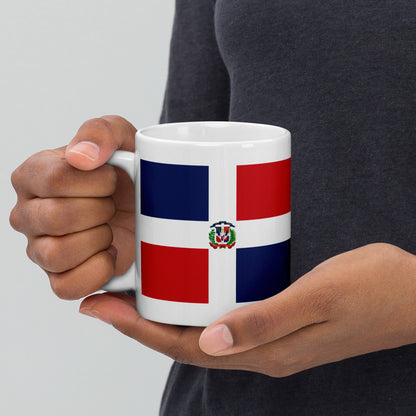 Dominican Republic Flag Coffee Mug - Faith, Strength & Joy