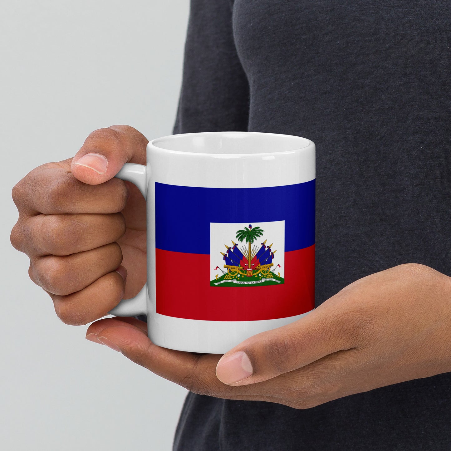 Haiti Flag Coffee Mug - Strength, Freedom & Soul