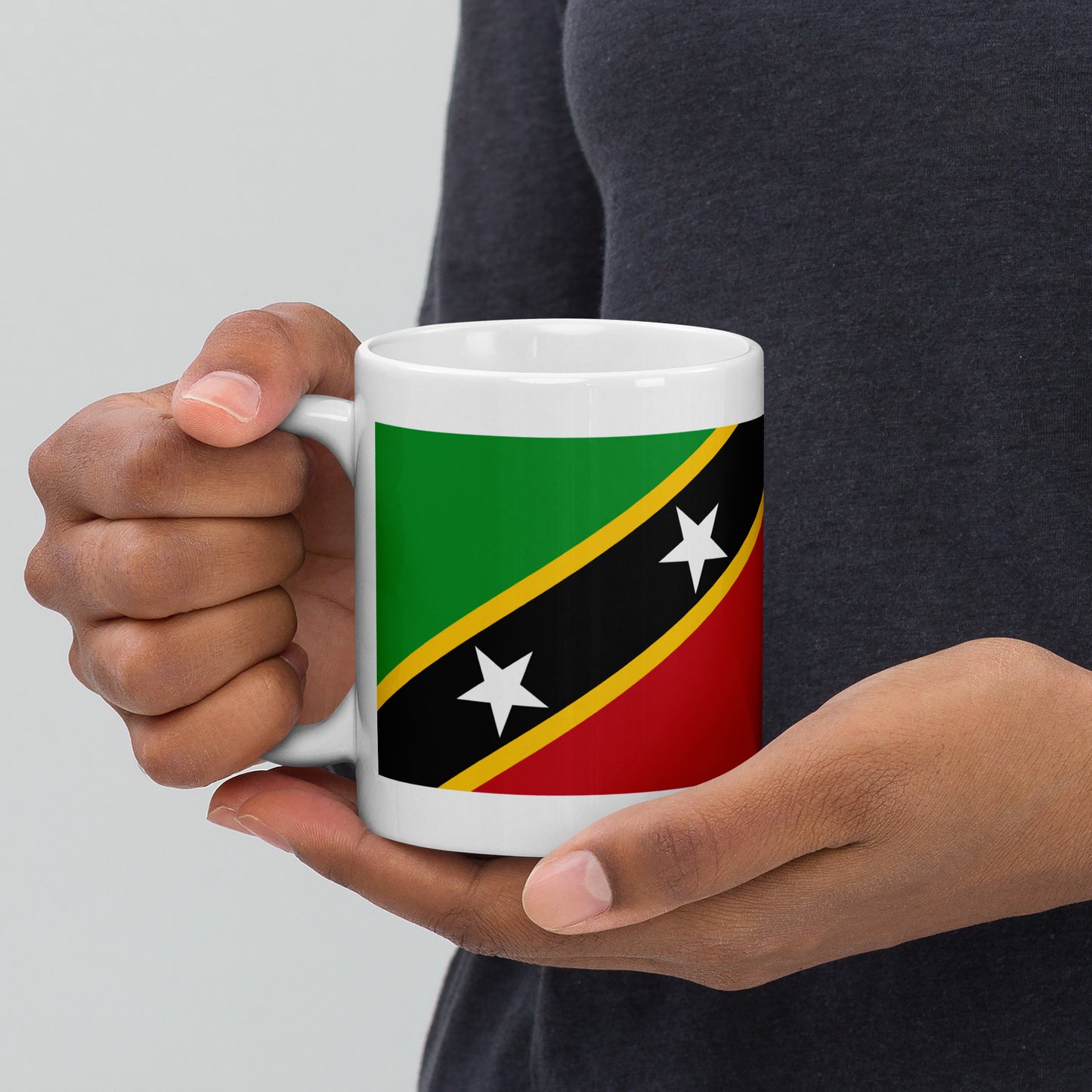 Saint Kitts & Nevis Flag Coffee Mug - Two Islands, One Love