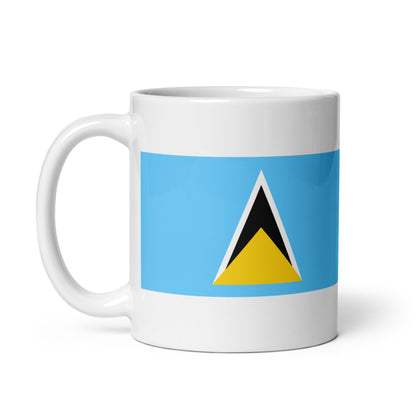 Saint Lucia Flag Coffee Mug - Light, Harmony & Hope