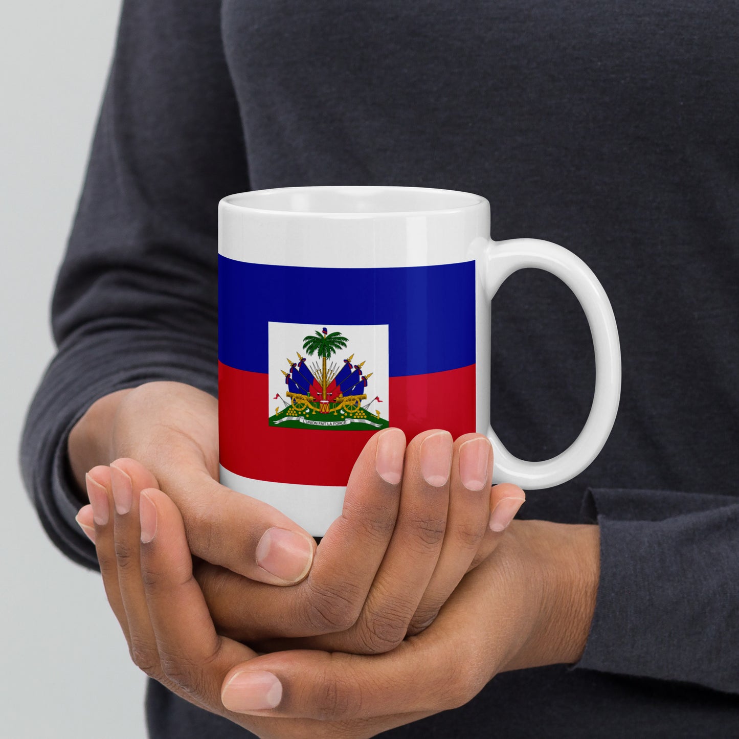 Haiti Flag Coffee Mug - Strength, Freedom & Soul