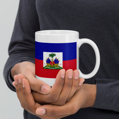 Haiti Flag Coffee Mug - Strength, Freedom & Soul