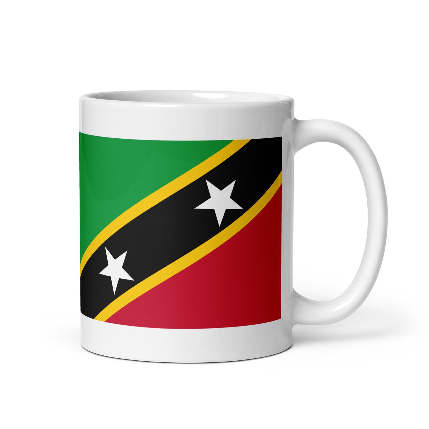 Saint Kitts & Nevis Flag Coffee Mug - Two Islands, One Love
