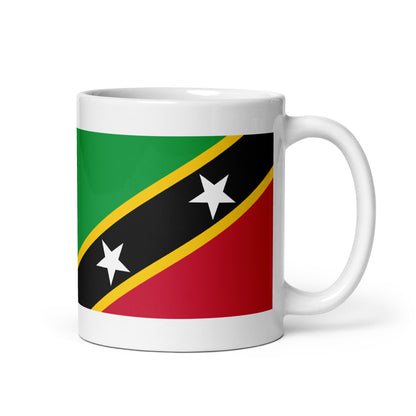 Saint Kitts & Nevis Flag Coffee Mug - Two Islands, One Love