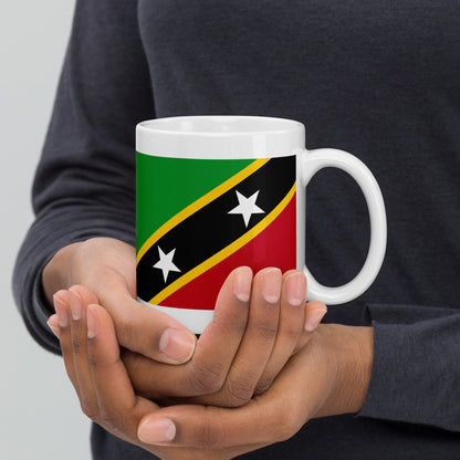 Saint Kitts & Nevis Flag Coffee Mug - Two Islands, One Love