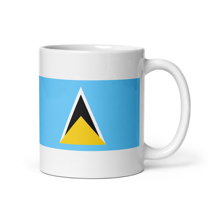 Saint Lucia Flag Coffee Mug - Light, Harmony & Hope