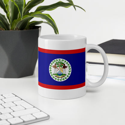 Belize Flag Coffee Mug - Unity, Strength & Caribbean Soul