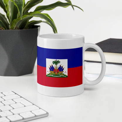 Haiti Flag Coffee Mug - Strength, Freedom & Soul