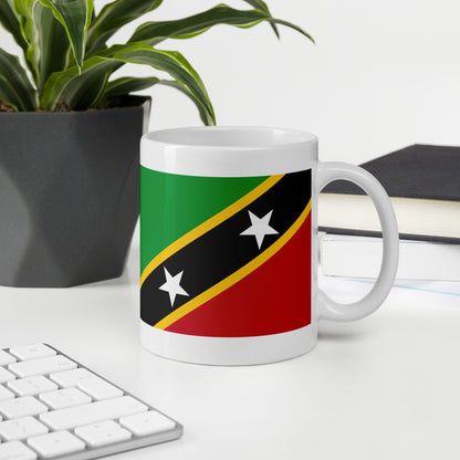 Saint Kitts & Nevis Flag Coffee Mug - Two Islands, One Love