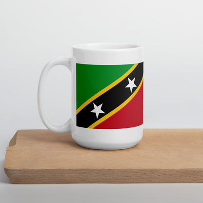 Saint Kitts & Nevis Flag Coffee Mug - Two Islands, One Love