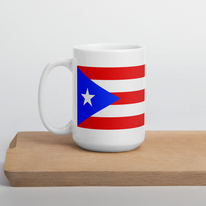 Puerto Rico Flag Coffee Mug - Pride, Passion & Power