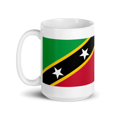 Saint Kitts & Nevis Flag Coffee Mug - Two Islands, One Love