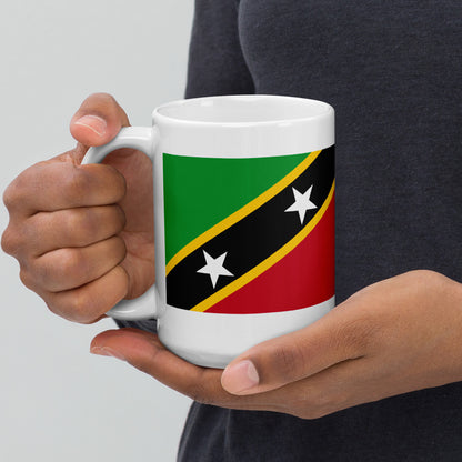 Saint Kitts & Nevis Flag Coffee Mug - Two Islands, One Love