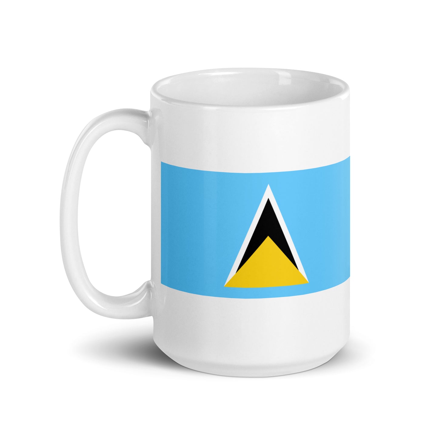 Saint Lucia Flag Coffee Mug - Light, Harmony & Hope