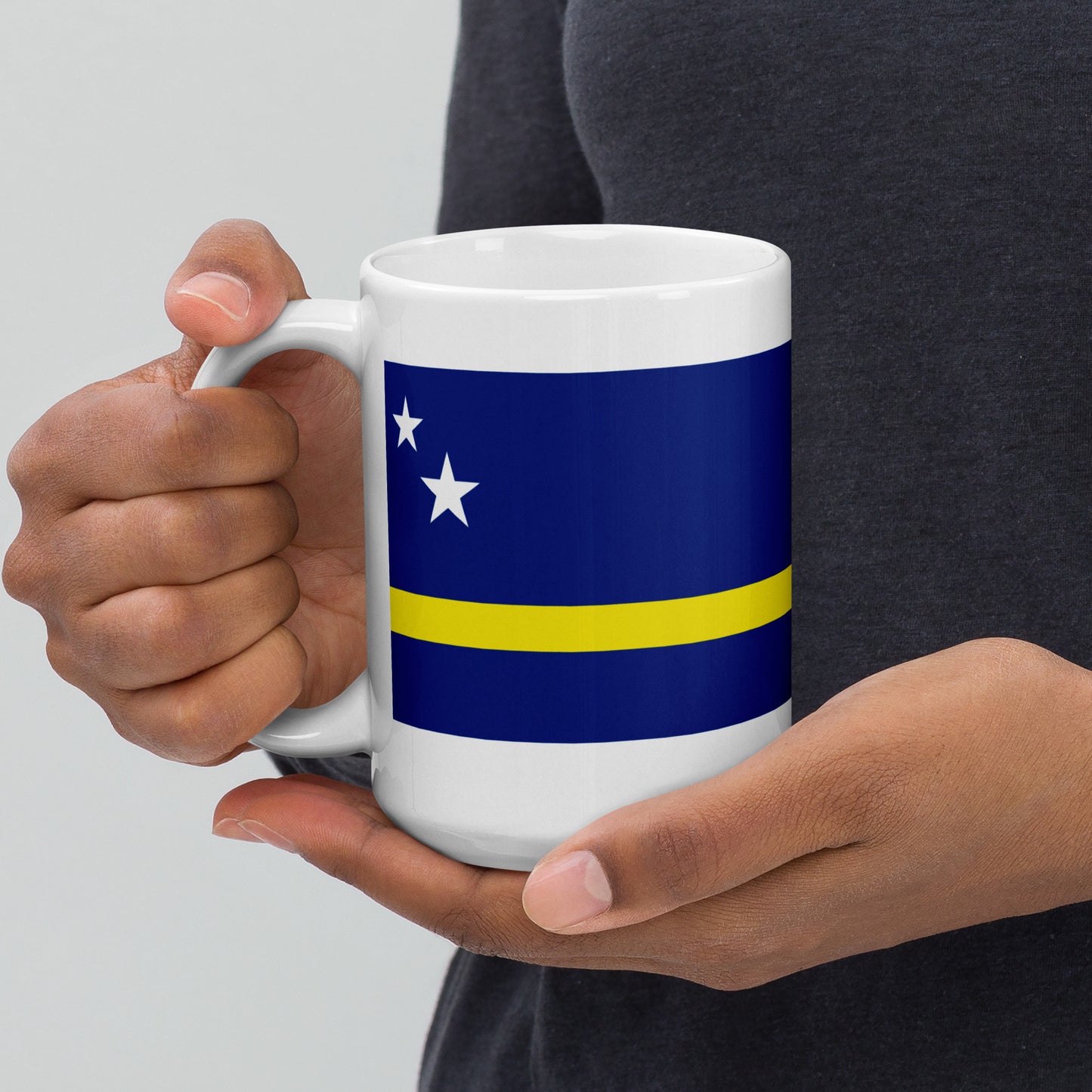 Curaçao Flag Coffee Mug - Calm, Courage & Caribbean Blue