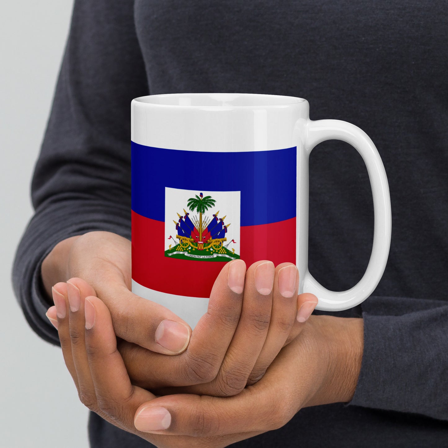 Haiti Flag Coffee Mug - Strength, Freedom & Soul