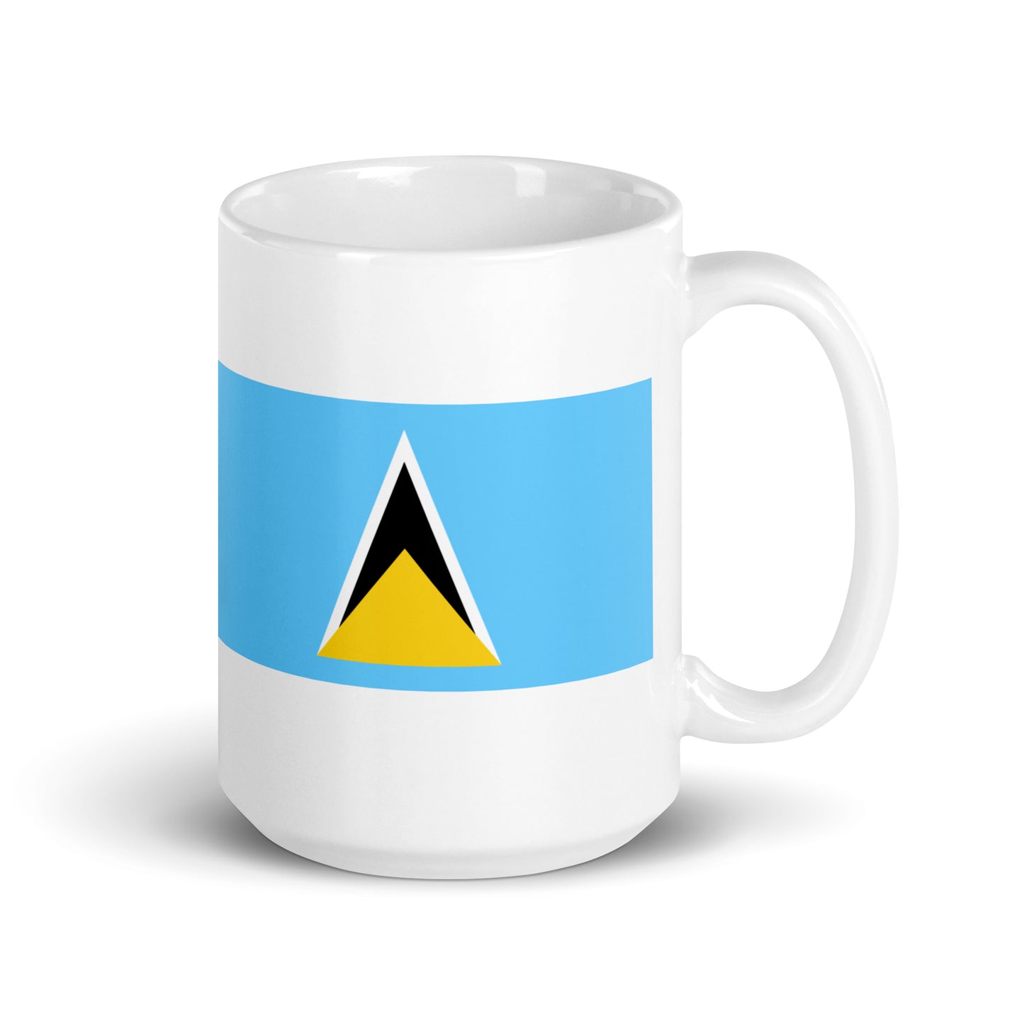 Saint Lucia Flag Coffee Mug - Light, Harmony & Hope