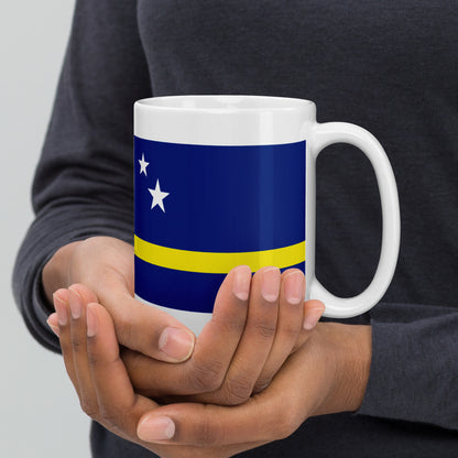 Curaçao Flag Coffee Mug - Calm, Courage & Caribbean Blue